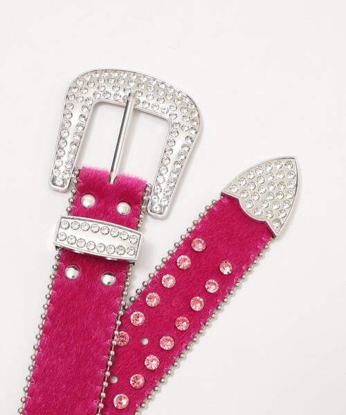 WEGO（ウィゴー）の「WEGO/ビジューラメシャギーベルト（ベルト・レディース・その他1/ベージュ/ピンク/その他3/その他2/ホワイト・FREE）」の9枚目の写真