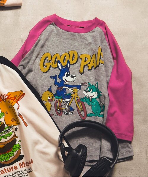 BREEZE（ブリーズ）の「【ジュニア対応】B NEWJACK ラグラングラフィックTシャツ（Tシャツ/カットソー・キッズ・ミント/ブラック/グリーン/レッド/グレー/オフホワイト・140/150/160/130/90/100/110/120）」の4枚目の写真