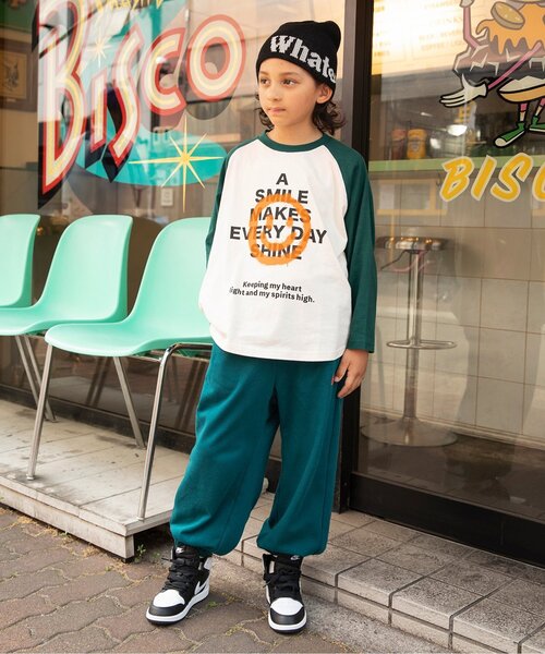 BREEZE（ブリーズ）の「【ジュニア対応】B NEWJACK ラグラングラフィックTシャツ（Tシャツ/カットソー・キッズ・ミント/ブラック/グリーン/レッド/グレー/オフホワイト・140/150/160/130/90/100/110/120）」の7枚目の写真