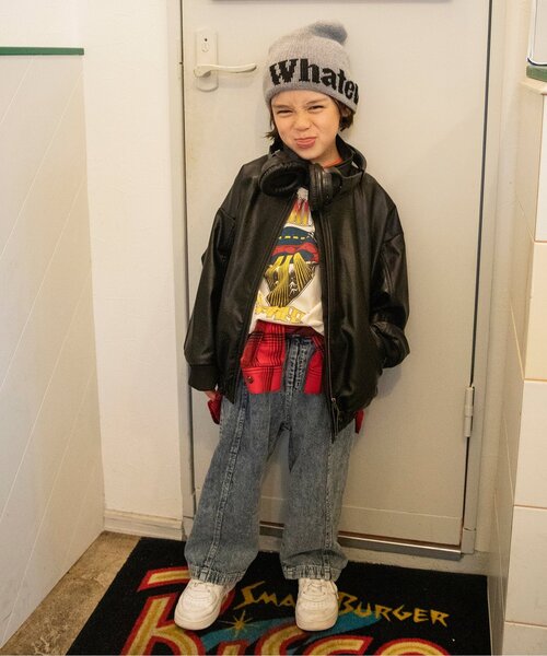 BREEZE（ブリーズ）の「【ジュニア対応】B NEWJACK ラグラングラフィックTシャツ（Tシャツ/カットソー・キッズ・ミント/ブラック/グリーン/レッド/グレー/オフホワイト・140/150/160/130/90/100/110/120）」の14枚目の写真