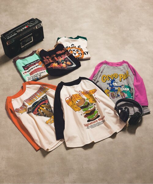 BREEZE（ブリーズ）の「【ジュニア対応】B NEWJACK ラグラングラフィックTシャツ（Tシャツ/カットソー・キッズ・ミント/ブラック/グリーン/レッド/グレー/オフホワイト・140/150/160/130/90/100/110/120）」の16枚目の写真