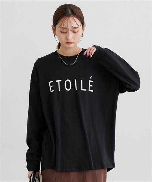 nissen(ニッセン)の「ロング丈長袖ロゴTシャツ(Tシャツ/カットソー・レディース・オートミール/チャコール/グリーン/ブラウン/ブラック・M/L)」の20枚目の写真