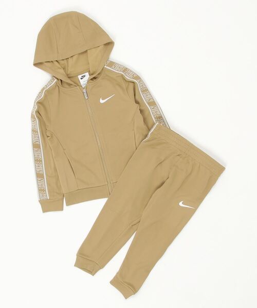 NIKE(ナイキ)の「ナイキ NIKE NKN HOODED FZ PROPUS TAPING SE(パーカー・キッズ・ベージュ/ネイビー・105cm/115cm/110cm/120cm)」の1枚目の写真