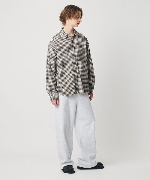 MONKEY TIME（モンキータイム）の「ディストレスト ネル チェック シャツ（シャツ/ブラウス・メンズ・ブラック/オフホワイト・S/M/L/XL）」の6枚目の写真