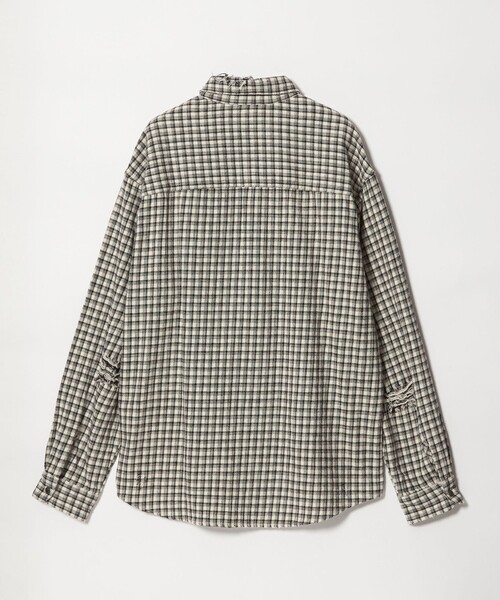 MONKEY TIME（モンキータイム）の「ディストレスト ネル チェック シャツ（シャツ/ブラウス・メンズ・ブラック/オフホワイト・S/M/L/XL）」の15枚目の写真