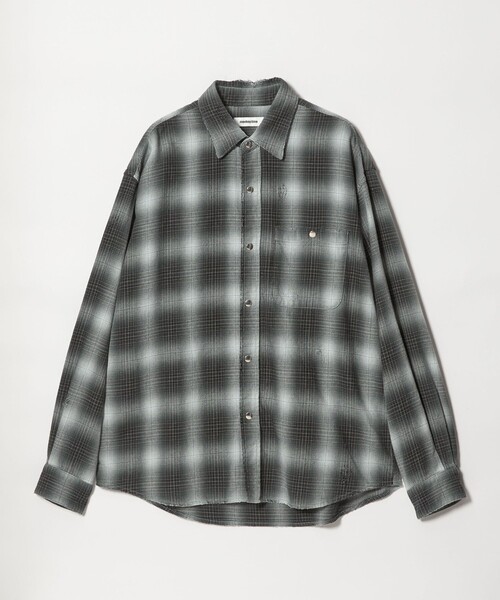 MONKEY TIME（モンキータイム）の「ディストレスト ネル チェック シャツ（シャツ/ブラウス・メンズ・ブラック/オフホワイト・S/M/L/XL）」の16枚目の写真