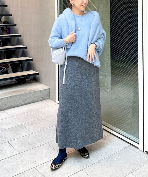 カシミヤ混ヘアリーVネックカーディガン（カーディガン/ボレロ