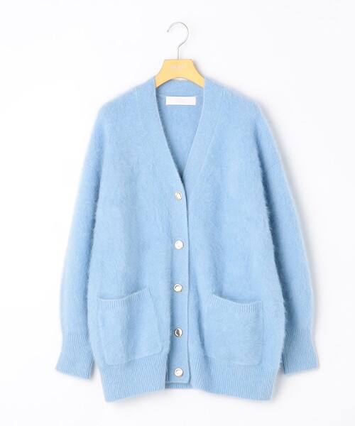 NOLLEY’S Sophi（ノーリーズソフィ）の「カシミヤ混ヘアリーVネックカーディガン（カーディガン/ボレロ・レディース・オフホワイト/サックスブルー/ベビーピンク/ブラック・38）」の17枚目の写真