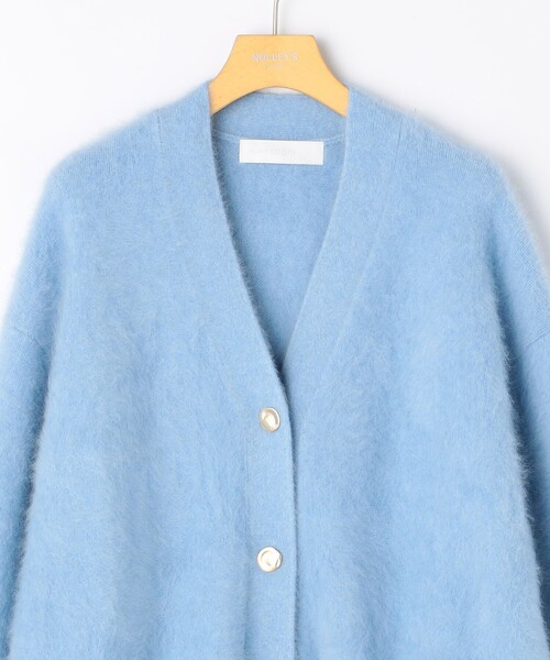 NOLLEY’S Sophi（ノーリーズソフィ）の「カシミヤ混ヘアリーVネックカーディガン（カーディガン/ボレロ・レディース・オフホワイト/サックスブルー/ベビーピンク/ブラック・38）」の15枚目の写真