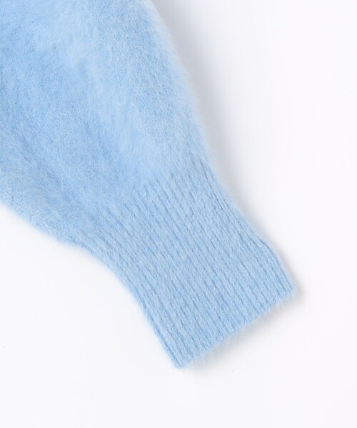 NOLLEY’S Sophi（ノーリーズソフィ）の「カシミヤ混ヘアリーVネックカーディガン（カーディガン/ボレロ・レディース・オフホワイト/サックスブルー/ベビーピンク/ブラック・38）」の13枚目の写真