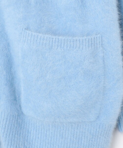 NOLLEY’S Sophi（ノーリーズソフィ）の「カシミヤ混ヘアリーVネックカーディガン（カーディガン/ボレロ・レディース・オフホワイト/サックスブルー/ベビーピンク/ブラック・38）」の12枚目の写真