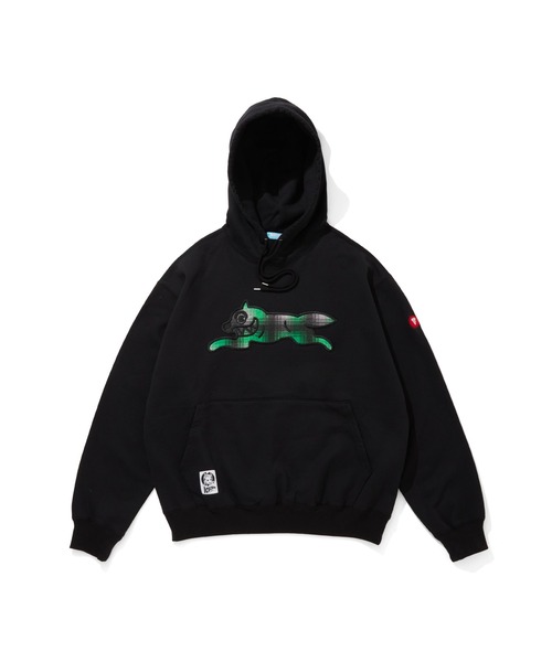 ICECREAM(アイスクリーム)の「APPLIQUE LOGO HOODIE RUNNING DOG(パーカー・メンズ・ブラック×グリーン/グレー×ピンク・SMALL/MEDIUM/LARGE/X-LARGE)」の2枚目の写真