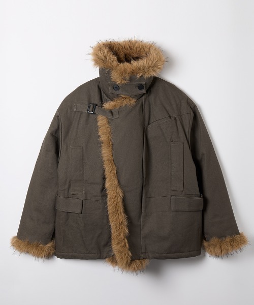 TELOPLAN(テーロプラン)の「【TELOPLAN】Isobel Fur Coat / イソベルファーコート(ブルゾン・レディース・グレー/ベージュ・ONE SIZE)」の7枚目の写真