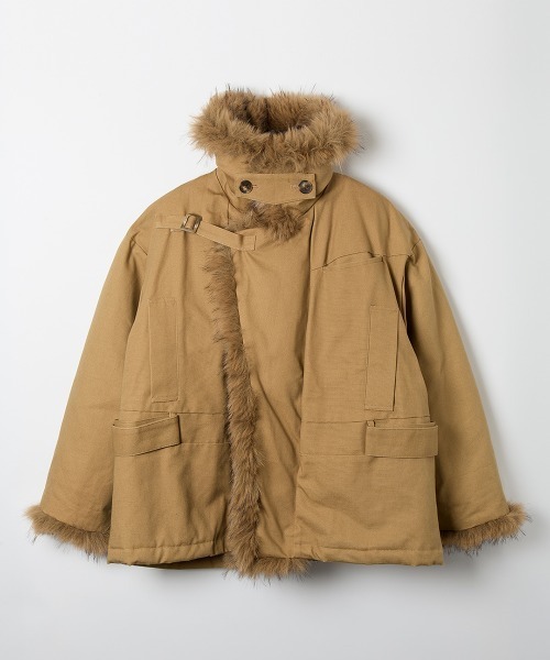 TELOPLAN(テーロプラン)の「【TELOPLAN】Isobel Fur Coat / イソベルファーコート(ブルゾン・レディース・グレー/ベージュ・ONE SIZE)」の10枚目の写真