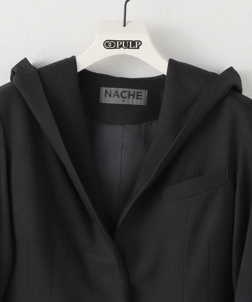 NACHE(ナチェ)の「【Geek Office / ギークオフィス】NACHE / ナチェ MAGNETIC HOODIE BLAZER(テーラードジャケット・レディース・ブラック・X-SMALL)」の4枚目の写真