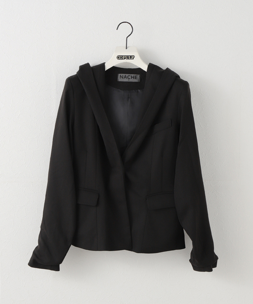 NACHE(ナチェ)の「【Geek Office / ギークオフィス】NACHE / ナチェ MAGNETIC HOODIE BLAZER(テーラードジャケット・レディース・ブラック・X-SMALL)」の16枚目の写真