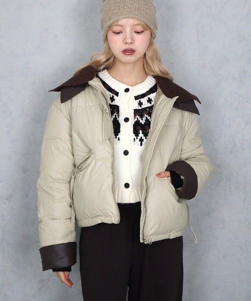 セール】【 BARELY BLUE / ベアリーブルー 】 リブ ニット カラー