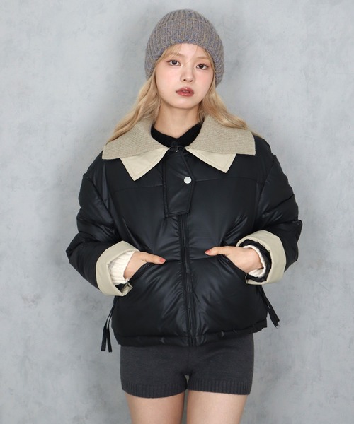 セール】【 BARELY BLUE / ベアリーブルー 】 リブ ニット カラー