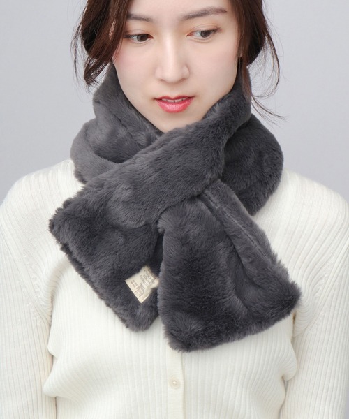 ファー 差込みマフラー ティペット（ネックウォーマー/スヌード）｜moz