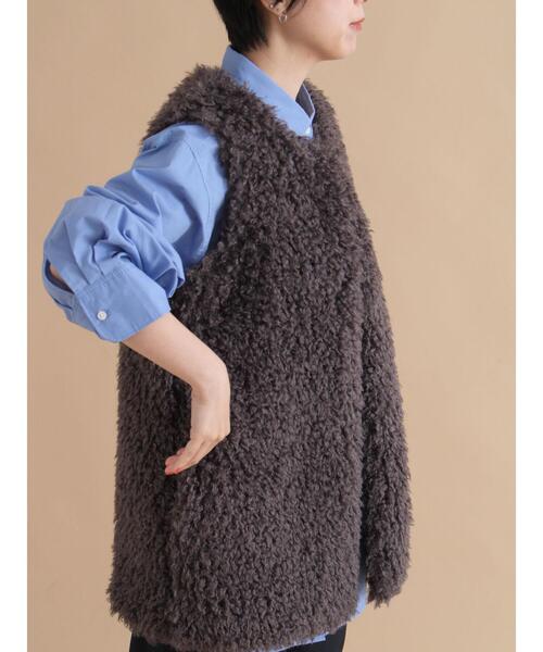 sm2rhythm（サマンサモスモスリズム）の「エコファージレ（ベスト・レディース・ブラウン/チャコールグレー/ベージュ・F）」の13枚目の写真