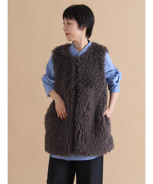 sm2rhythm（サマンサモスモスリズム）の「エコファージレ（ベスト・レディース・ブラウン/チャコールグレー/ベージュ・F）」の14枚目の写真