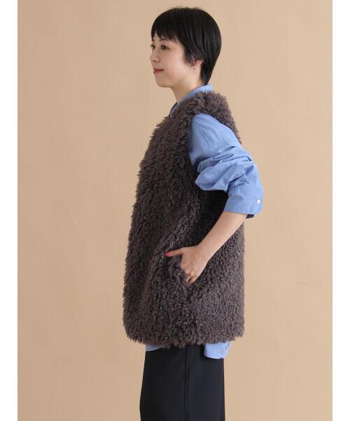 sm2rhythm（サマンサモスモスリズム）の「エコファージレ（ベスト・レディース・ブラウン/チャコールグレー/ベージュ・F）」の15枚目の写真