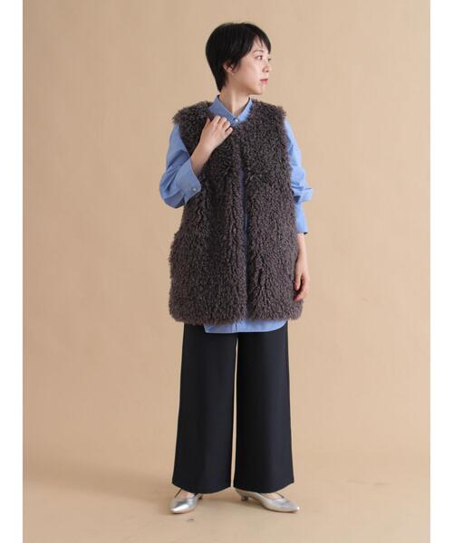 sm2rhythm（サマンサモスモスリズム）の「エコファージレ（ベスト・レディース・ブラウン/チャコールグレー/ベージュ・F）」の19枚目の写真