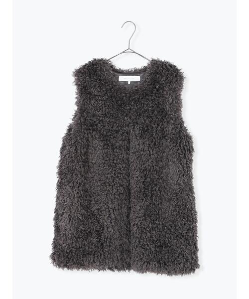 sm2rhythm（サマンサモスモスリズム）の「エコファージレ（ベスト・レディース・ブラウン/チャコールグレー/ベージュ・F）」の4枚目の写真