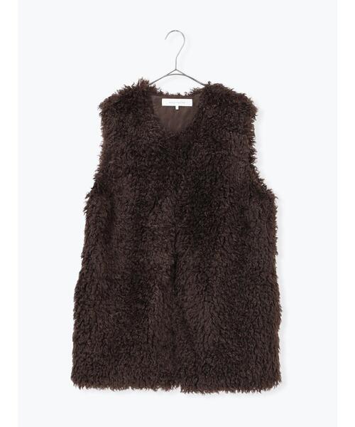 sm2rhythm（サマンサモスモスリズム）の「エコファージレ（ベスト・レディース・ブラウン/チャコールグレー/ベージュ・F）」の5枚目の写真