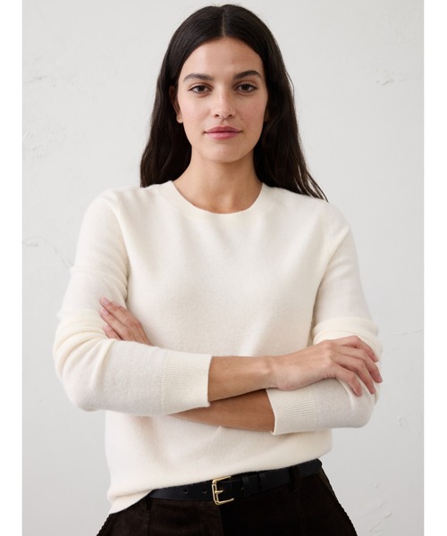 BANANA REPUBLIC FACTORY STORE(バナナリパブリック ファクトリーストア)の「BANANA REPUBLIC FACTORY STORE メリノカシミアブレンドクルーネックセーター(ニット/セーター・レディース・ブルー系その他/ホワイト/ピンク/ブラック/グレー・XS/S/M/L)」の2枚目の写真