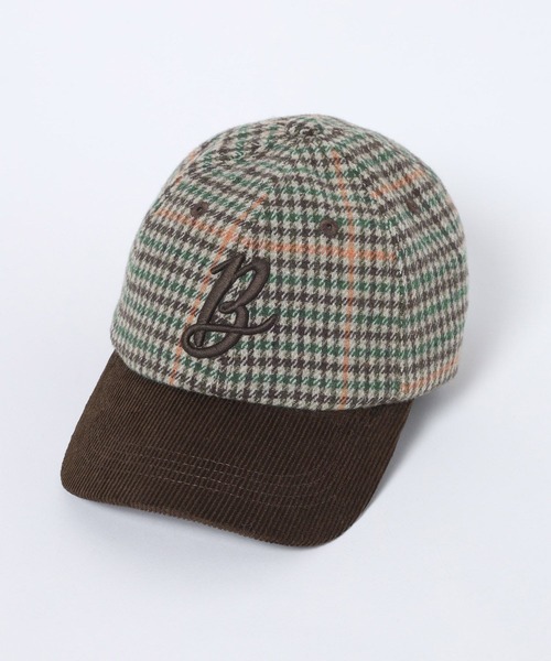 JEANASIS（ジーナシス）の「MIXチェックCAP/601814（キャップ・レディース・ブラウン系その他/ブラック系その他/グリーン系その他・FREE）」の3枚目の写真