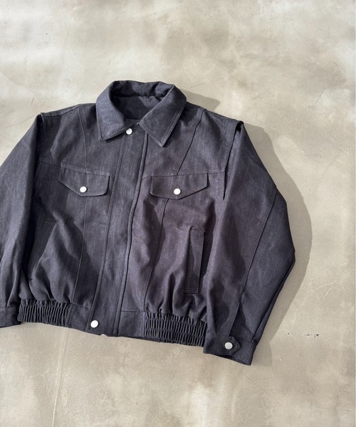 BLANK HOTEL(ブランクホテル)の「Zip-Up Denim Work Jacket / ジップアップデニムワークジャケット(ブルゾン・メンズ・ブラウン/ブラック・L/M)」の4枚目の写真