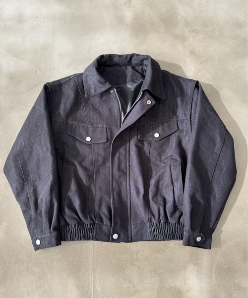 BLANK HOTEL(ブランクホテル)の「Zip-Up Denim Work Jacket / ジップアップデニムワークジャケット(ブルゾン・メンズ・ブラウン/ブラック・L/M)」の3枚目の写真