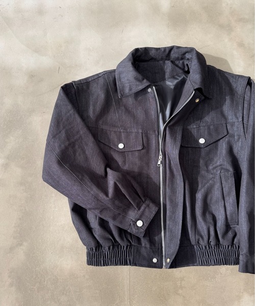 BLANK HOTEL(ブランクホテル)の「Zip-Up Denim Work Jacket / ジップアップデニムワークジャケット(ブルゾン・メンズ・ブラウン/ブラック・L/M)」の5枚目の写真