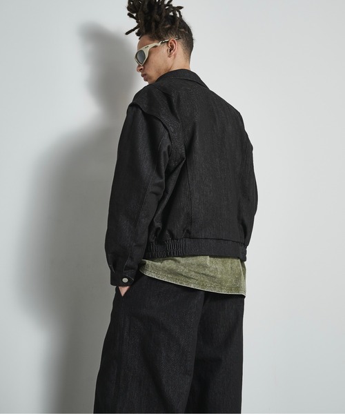 BLANK HOTEL(ブランクホテル)の「Zip-Up Denim Work Jacket / ジップアップデニムワークジャケット(ブルゾン・メンズ・ブラウン/ブラック・L/M)」の15枚目の写真