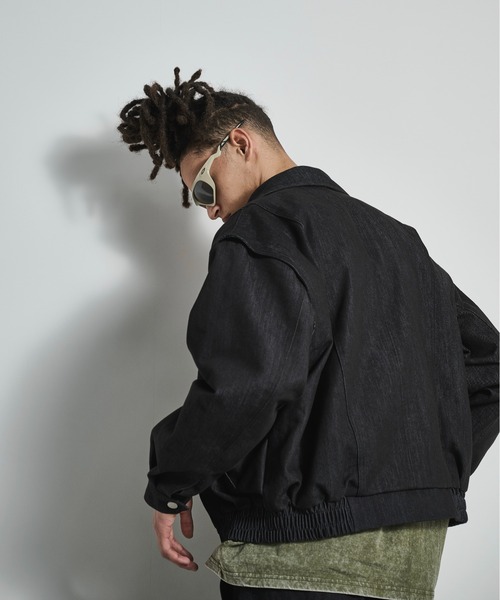 BLANK HOTEL(ブランクホテル)の「Zip-Up Denim Work Jacket / ジップアップデニムワークジャケット(ブルゾン・メンズ・ブラウン/ブラック・L/M)」の13枚目の写真
