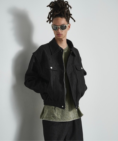 BLANK HOTEL(ブランクホテル)の「Zip-Up Denim Work Jacket / ジップアップデニムワークジャケット(ブルゾン・メンズ・ブラウン/ブラック・L/M)」の14枚目の写真