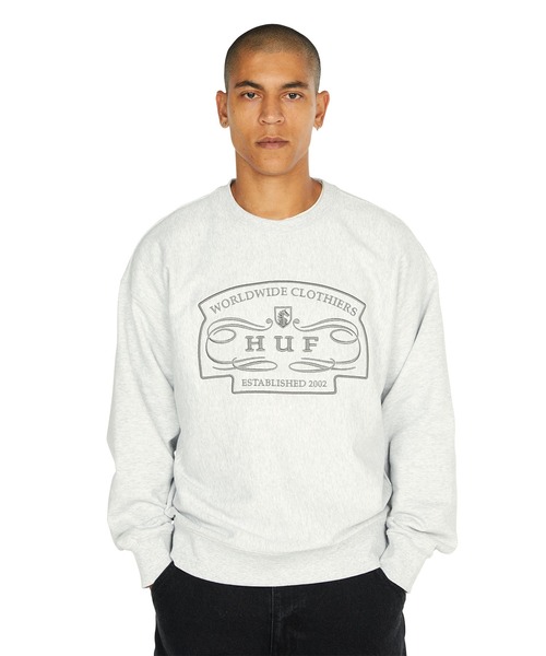 WORLDWIDE CLOTHIERS CREWNECK（スウェット）｜HUF（ハフ）の
