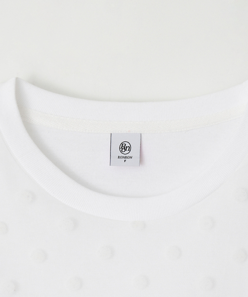 RONRON(ロンロン)の「DOT SHEER LAYERED LONG SLEEVE WHITE(Tシャツ/カットソー・レディース・その他・FREE)」の3枚目の写真