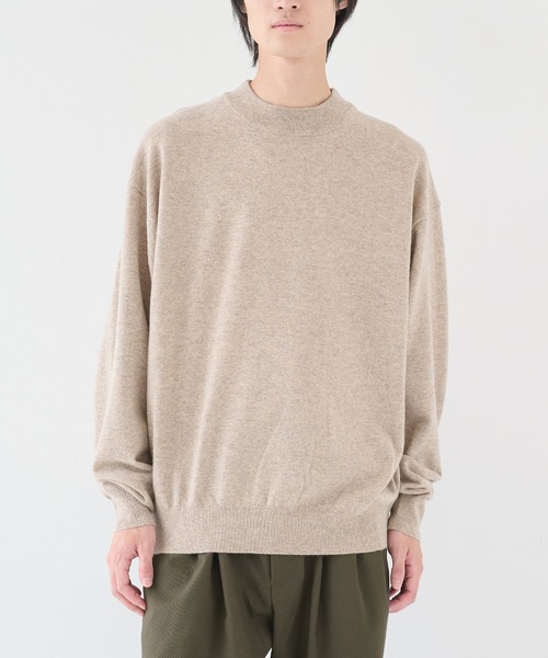crepuscule(クレプスキュール)の「【crepuscule/クレプスキュール】Moc Neck P/O(ニット/セーター・メンズ・ダークグレー/ベージュ/オレンジ・1/2)」の3枚目の写真