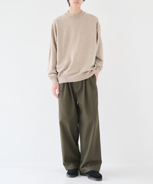 crepuscule(クレプスキュール)の「【crepuscule/クレプスキュール】Moc Neck P/O(ニット/セーター・メンズ・ダークグレー/ベージュ/オレンジ・1/2)」の9枚目の写真