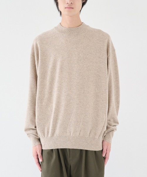 crepuscule(クレプスキュール)の「【crepuscule/クレプスキュール】Moc Neck P/O(ニット/セーター・メンズ・ダークグレー/ベージュ/オレンジ・1/2)」の10枚目の写真