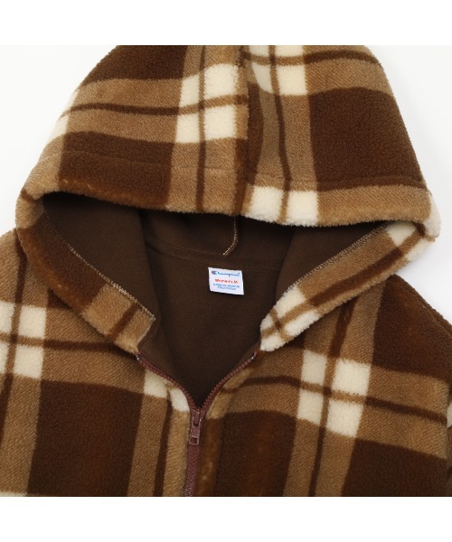 Champion（チャンピオン）の「チャンピオン  CHECK ZIP HOODED JACKET_（その他アウター・レディース・オフホワイト/ブラウン・L/M）」の8枚目の写真