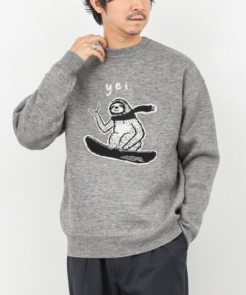 NOLLEY’S(ノーリーズ)の「【STONEWOLD】 Yei ウォッシャブル CN 25AW(ニット/セーター・メンズ・ライトグレー/ネイビー/グリーン系その他・S/M/L/XL)」の10枚目の写真