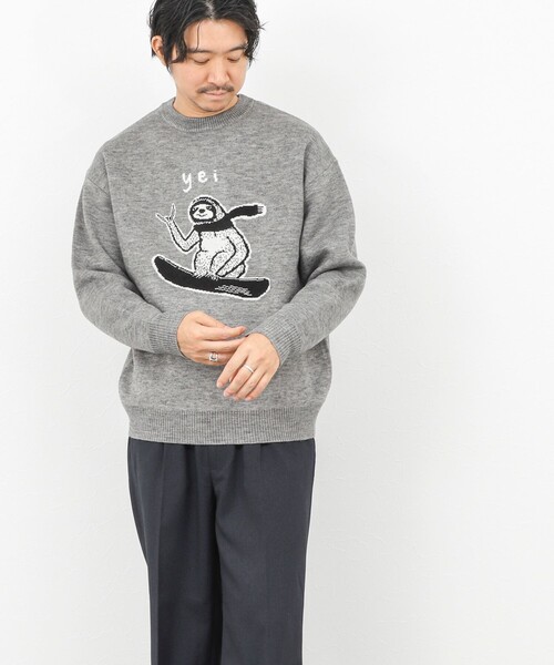 NOLLEY’S(ノーリーズ)の「【STONEWOLD】 Yei ウォッシャブル CN 25AW(ニット/セーター・メンズ・ライトグレー/ネイビー/グリーン系その他・S/M/L/XL)」の11枚目の写真