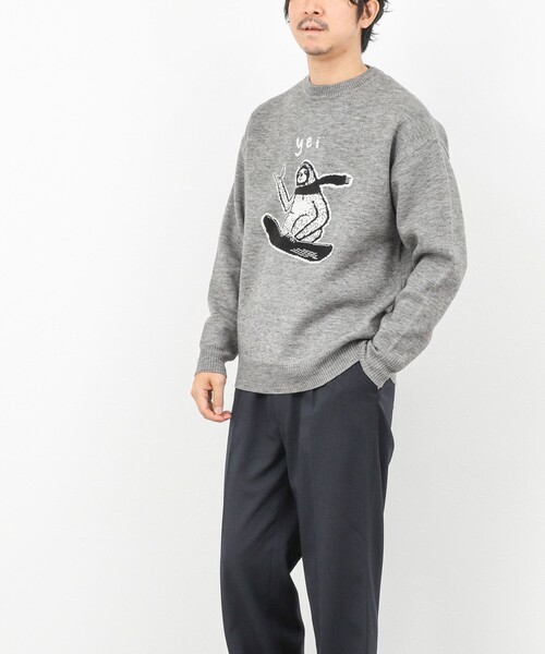 NOLLEY’S(ノーリーズ)の「【STONEWOLD】 Yei ウォッシャブル CN 25AW(ニット/セーター・メンズ・ライトグレー/ネイビー/グリーン系その他・S/M/L/XL)」の12枚目の写真