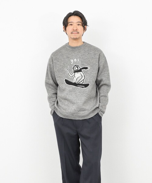 NOLLEY’S(ノーリーズ)の「【STONEWOLD】 Yei ウォッシャブル CN 25AW(ニット/セーター・メンズ・ライトグレー/ネイビー/グリーン系その他・S/M/L/XL)」の16枚目の写真