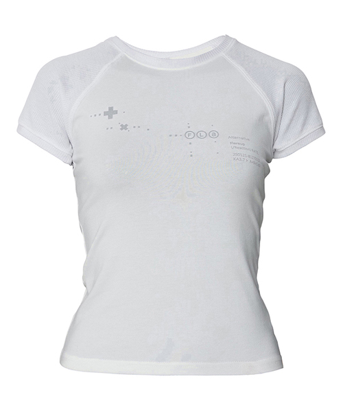 FLAREUP(フレアアップ)の「ムタ ワッフル ラグラン Tシャツ (FL-154_ホワイト)(Tシャツ/カットソー・レディース・ホワイト・1/2/3)」の1枚目の写真