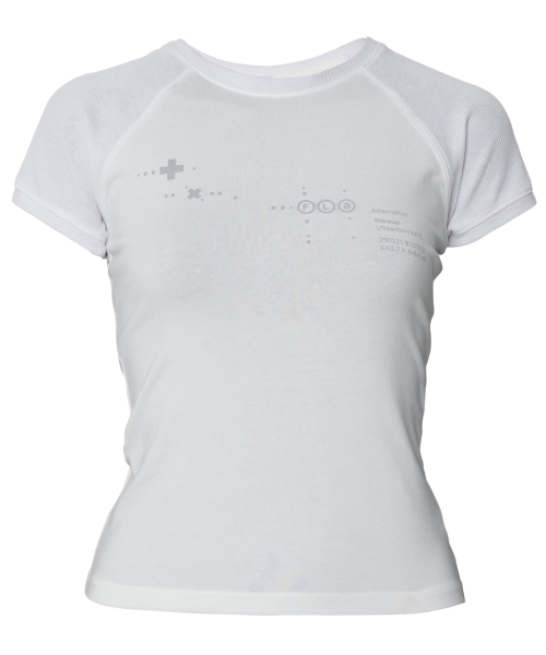 FLAREUP(フレアアップ)の「ムタ ワッフル ラグラン Tシャツ (FL-154_ホワイト)(Tシャツ/カットソー・レディース・ホワイト・1/2/3)」の2枚目の写真