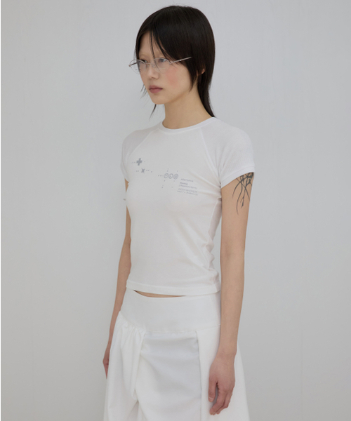 FLAREUP(フレアアップ)の「ムタ ワッフル ラグラン Tシャツ (FL-154_ホワイト)(Tシャツ/カットソー・レディース・ホワイト・1/2/3)」の6枚目の写真